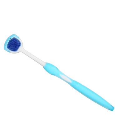 Silicone Tongue Brush Long Handle 10 Pcs for Adults - Blue | Effective Tongue Cleaner - Buy Online on SooperMarket.com