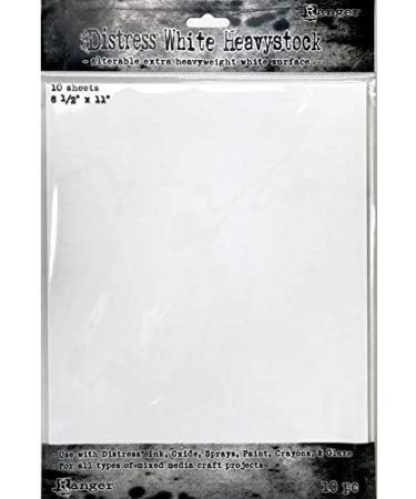 Tim Holtz Distress White Kraft & Mixed Media Heavystock 8.5x11 - Bundle of 3 Packages (30 Sheets Total) for Distress Inks, Oxide Sprays, Paints & More - Buy Online on SooperMarket.com