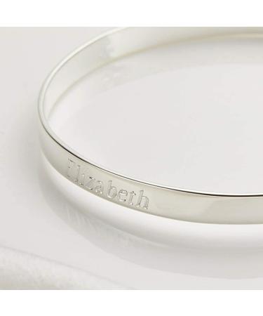 Molly Brown London Sterling Silver Baby Bangle | Christening Keepsake and New Baby Gift - Buy Online on SooperMarket.com