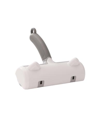 Pet Hair Remover for Furniture Carpet and More Reusable Lint Roller with Self-Cleaning Base Fabric Shaver for Cat Dog Rabbit Portable Lint Rollers (White)