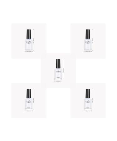 5 set of Peel Off Protective Nail Polish Manicure Liquid Tape Spill-proof Gel Tearable Nail Care Tool 15ml White 5 set of (white 15m)