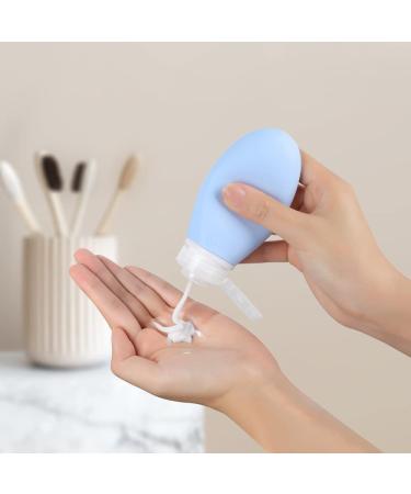 OPRET 4 Pack 100ml Silicone Travel Bottles Set - Leakproof BPA-Free Cosmetic Containers in Blue Green Pink & Gray - TSA-Approved Travel Essentials - Buy Online on SooperMarket.com
