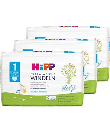 Hipp Babysanft diapers Newborn Carry size 1 3x24 pcs. (72 pieces) 24 pieces (pack of 3)