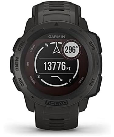Garmin Instinct Solar Smartwatch - Rugged Outdoor Watch with Solar Charging - Graphite - Buy Online on SooperMarket.com