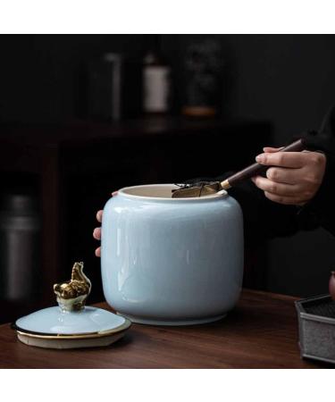 GUSMYPLG Tea Cans Porcelain-plated Storage Lid Household Bottle Seal Solid Color Porcelain Tea Can Food Container - Buy Online on SooperMarket.com