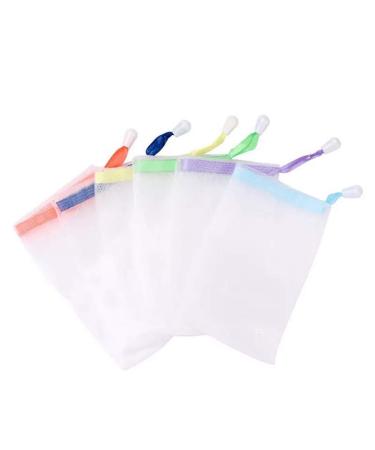 Handmade nylon foam mesh bags with silk ribbon and drawstring 10 pieces