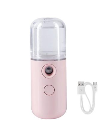 Facial Mister Mini Steamer USB Rechargeable Mist Sprayer for Face Daily Makeup Skin Care Pink 30ml Sprays & Mists