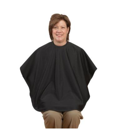 SP Ableware Deluxe Shampoo Cape with Hook-and-Loop Neck Closure - Black (764331000)
