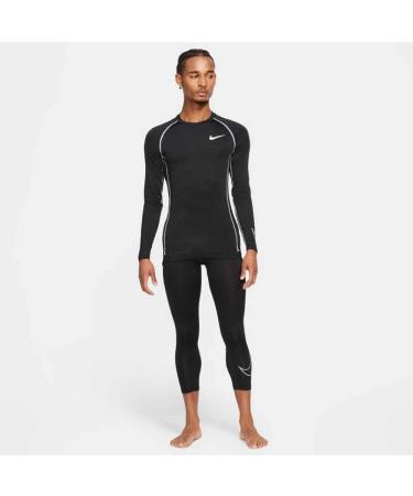 Nike Men's Pro Dri-Fit 3/4 Length Training Tights - Large, Black/White - Buy Online on SooperMarket.com