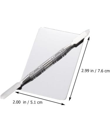 VILLCASE 3 Sets Ring Palette - Nail Art Display & Mixing Kit | Mini Stainless Steel Nail Accessories 7.6x5.1cm - Buy Online on SooperMarket.com
