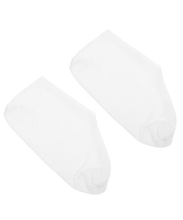 Minkissy 4 pairs of moisturizing socks foot bath socks dry feet for women heel socks moisture socks overnight cotton spandex white elastic stockings cosmetics
