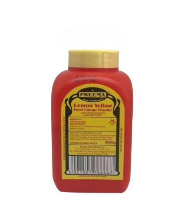Preema Lemon Yellow Food Colour Powder 500g Bottle