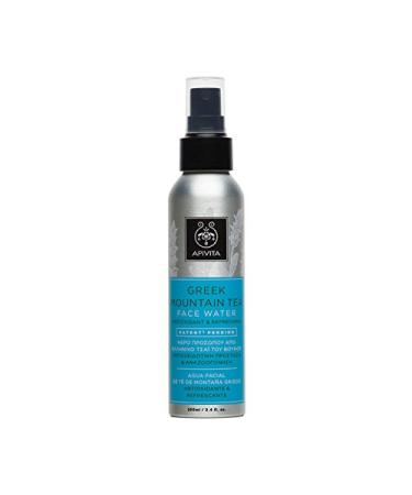 4 X Apivita Face Water with Greek Mountain Tea - 4 Bottles X 100ml/3.4oz each one
