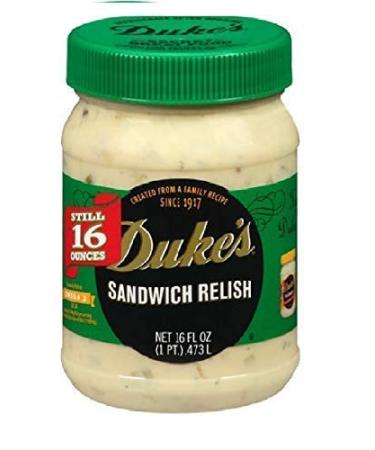 Duke's Sandwich Relish 16oz Pack of (2) (2 jars)