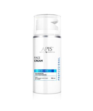 APIS Hydro Balance Hydrating Oxygen Cream for Face with Dead Sea Minerals Hyaluronic Acid Collagen Elastin Silk Proteins | Intense and Lasting Hydration | 100 ml