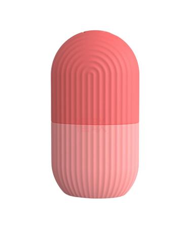 Ice Face Roller Beauty Ice Cube Roller Massager Reusable Skin Care Tools for Face Eyes Puffiness Brighten and Tighten Skin Pink