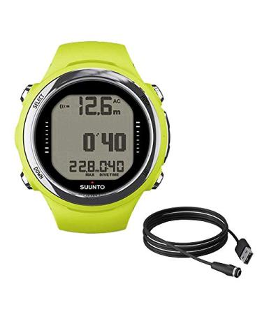 Suunto D4i Novo Dive Watch with USB PC Download Kit, Lime