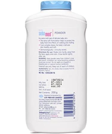 Buy Sebamed Baby Powder 200g - Gentle Care for Your Baby's Skin | International Shipping Available - Buy Online on SooperMarket.com