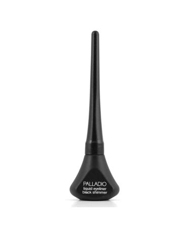 Palladio Liquid Eyeliner  Highly Pigmented And Waterproof Eyeliner  For Intense Eye Definition  Smear-Proof Eyeliner Liquid  Includes Easy Grip Wand And Felt Tip Eyeliner Applicator  Black Shimmer