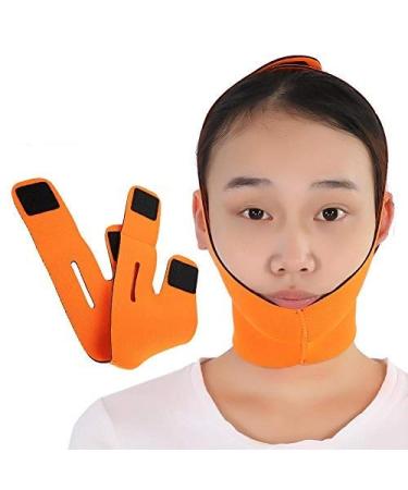 Face Slimming Cheek Mask V Line Facial Mask Chin Lift Up Anti Wrinkle Mask Face Line Slim up Belt (Orange)