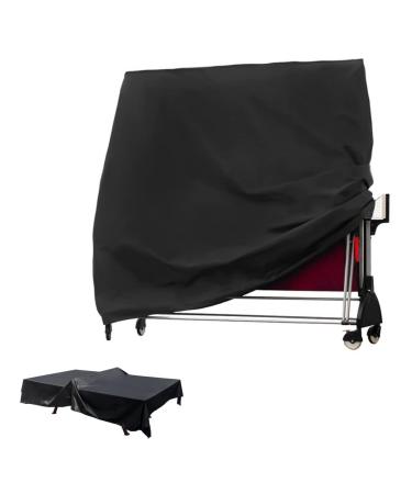 Epicover Table Tennis Table Cover 210D Ping Pong Table Cover Waterproof Polyester Taffeta Fabric Table Tennis Cover Fits Regulation Size Tables for All Weather Protection, 72.83 x 64.96 x 27.55in