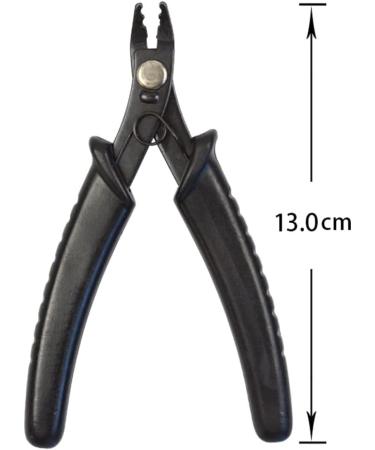 Professional Hair Pliers Crimping Plier for Beading Micro Nano Ring Hair Extensions Opener and Removal Tool (Black 2-Hole) - Buy Online on SooperMarket.com