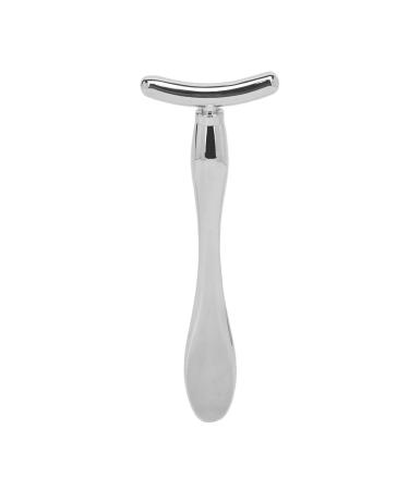Eye Cream Scoop Stick Eye Cream Applicator Massager for Facial Massage T Shape Zinc Alloy Tightening Mini Spoon Spatula for Reducing Wrinkle (Silver)
