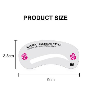 Sioppkik 24 Forms Eyebrow Template Set - Reusable DIY Makeup Tool for Perfect Eyebrows | International Shipping Available - Buy Online on SooperMarket.com