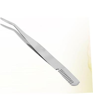 minkissy Eyelashes Tweezer Lash Cluster Stainless Steel Eyebrow Tweezer Eyelash Tweezer Eyelashes Extension Clip Makeup Tweezer Eyebrow Clip Cosmetic medium Silver - Buy Online on SooperMarket.com