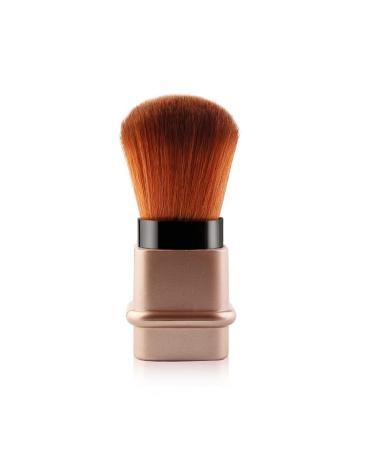 Blush Brush Retractable Foundation Blusher Face Powder Cosmetic Tool With Cover To Protect Bristles - Adjustable