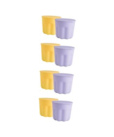 FOMIYES 8 Sets Pp Washing Bowl Makeup Brush Cleaning Mat Makeup Brush Cleaner Bowl Cleaning Tools Portable Washers Eyeshadow Brush Cleaner Bowl Beauty Kit Make up Cleaning Bowl Silica Gel