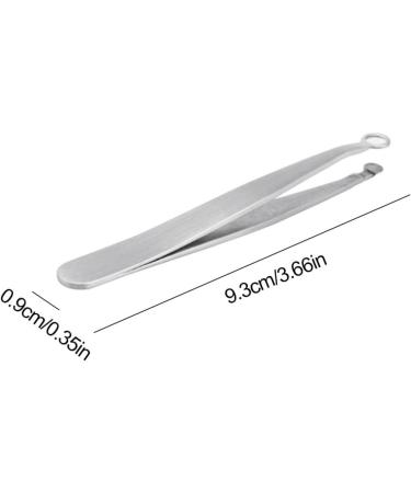 Nose Hair Tweezers Stainless Steel Round Tip Face Hair Remover Eyelash Eyebrow Tweezers Eyelash Tweezers - Buy Online on SooperMarket.com