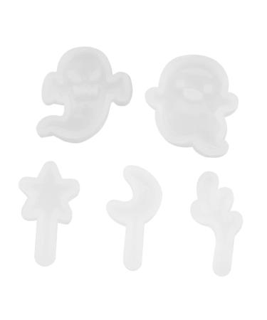 STOBOK Star Pendant 5pcs Crystal Epoxy Silicone Mold Silica Gel Decorate Jewelry Silcone Molds