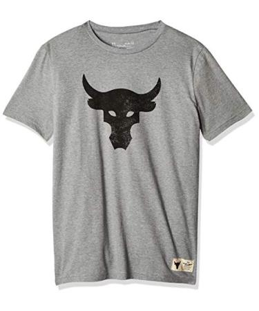 Under Armour Boys (8-20) Project Rock Blood Sweat Respect Short Sleeve Athletic T Shirt Large Steel Light Heather / Black - 035
