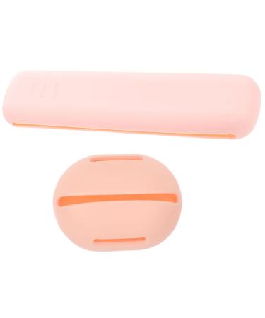Gogogmee 1set Powder Puff Storage Box Pink Egg Miss Supplies Pink 20X4.8CM