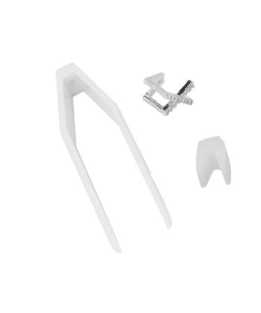 Plated English Letter X Teeth Brace Metal Fashionable Teeth Decoration Jewelry for Party (Silver Color)