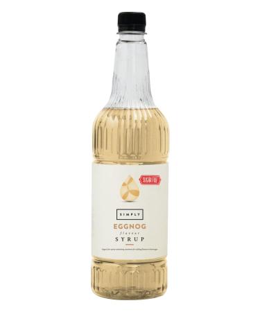 Simply Sugar Free Eggnog Syrup Low Calorie Vegan & Nut Free Flavoured Syrup for Coffee Cocktails & Baking (1 Litre) Eggnog 1 l (Pack of 1)