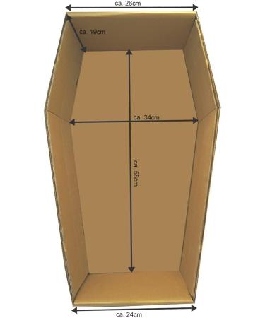 petbye XL Cardboard Animal Coffin Natural - 60 x 36 x 21 cm Pet Coffin for Funeral and Earth Funeral Pet Solid Cardboard Animal Coffin Extra Stable Gr. XL - Buy Online on SooperMarket.com
