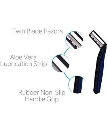 1 000 Premium Blue & Pink Disposable Razor Blades - Stainless Steel Twin Blade Shavers with Aloe Vera - Perfect for Men & Women - International Shipping Available - Buy Online on SooperMarket.com