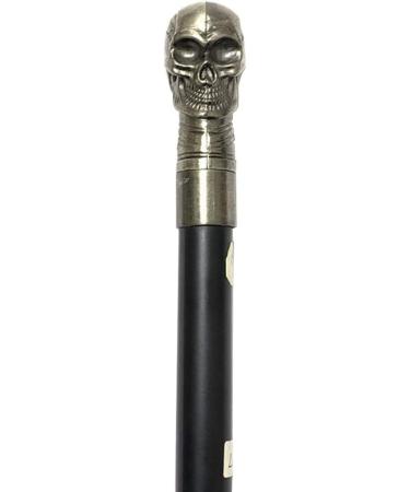 Wooden Walking Stick Solid Cane Skull Walking Stick Silver-Tone Nickel Plated Handle &Wood Walking Stick-Walking Cane Wooden Stick Nautical Cane Antique Stick for Men &Women - Buy Online on SooperMarket.com