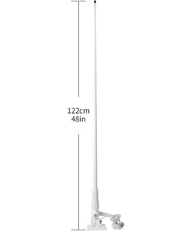 UAYESOK VHF Marine Base Antenna 48 Fiberglass Waterproof Boat Antenna | Adjustable Ratchet Mount - Buy Online on SooperMarket.com