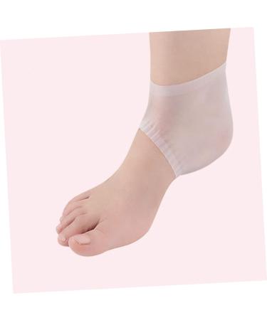 minkissy 1 Pair Moisturizing Heel Sock Silicone Heel Protectors Heel Cups for Heel Pains Feet Heel Socks Moisturizing Socks Shoe Filler Feet Moisturizer Socks Silicone Gel Socks Soft White - Buy Online on SooperMarket.com