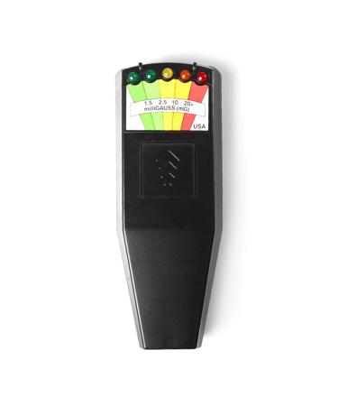 Emf Meter Geevorks Electromagnetic Field EMF Gauss Meter Radiation Detector 5 LED Gauss Meter Portable EMF Magnetic Field Monitor Black