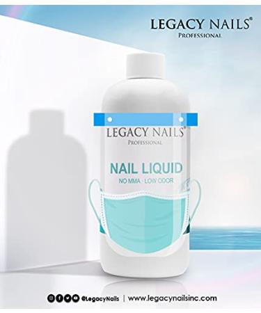Legacy Nails Professional 16 oz Nail Sculpting Liquid Monomer - Color Stabilizer EMA Acrylic Monomer for Nail Extensions - Non-Yellow Formula - 16 Fl Oz - Buy Online on SooperMarket.com