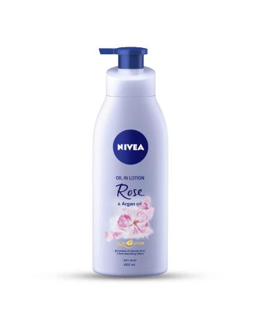 Nivea Rose and Argan Oil Body Lotion 400 ml (13.5 oz) - - goodness of natural oil in a fast absorbing lotion. Dry Skin