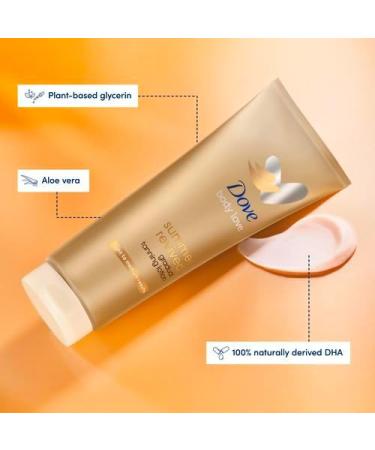 Dove Summer Revived Light to Medium Gradual Tanning Lotion 200 ml & Dove Summer Revived Light to Medium Gradual Tan Lotion for Face and Body Tanning Lotion For All Skin Types 75 ml - Buy Online on SooperMarket.com