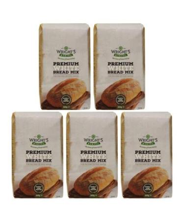 Wright's | Bread Mix Premium White 5X500g | Wright's Premium White bread mix is made from a quality blend of wheats | Baking Success Guaranteed | Suitable for Vegetarians
