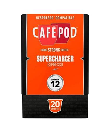 4X CafePod Nespresso Compatible Supercharger 20 Pack 20 per Pack