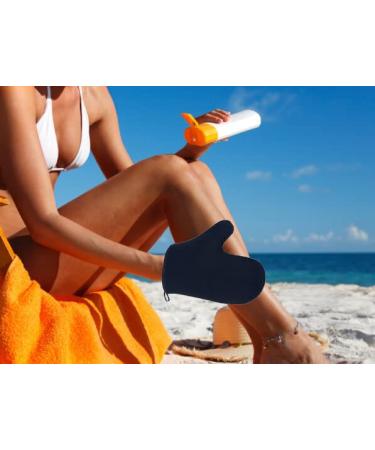 2 Pack Self Tanning Mitt and Brush Set - Sunless Fake Bake Tan Applicator Kit (Black) - Buy Online on SooperMarket.com