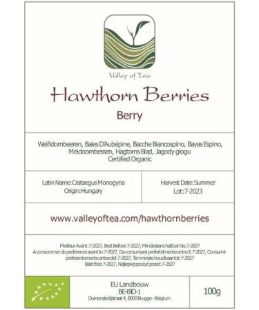 Hawthorn Berry Organic Whole Juicy - Hawthorne Berries High Food Grade 100g - Buy Online on SooperMarket.com